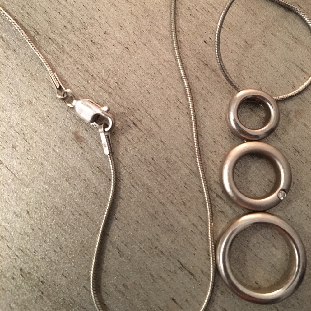 925 necklace with diamond